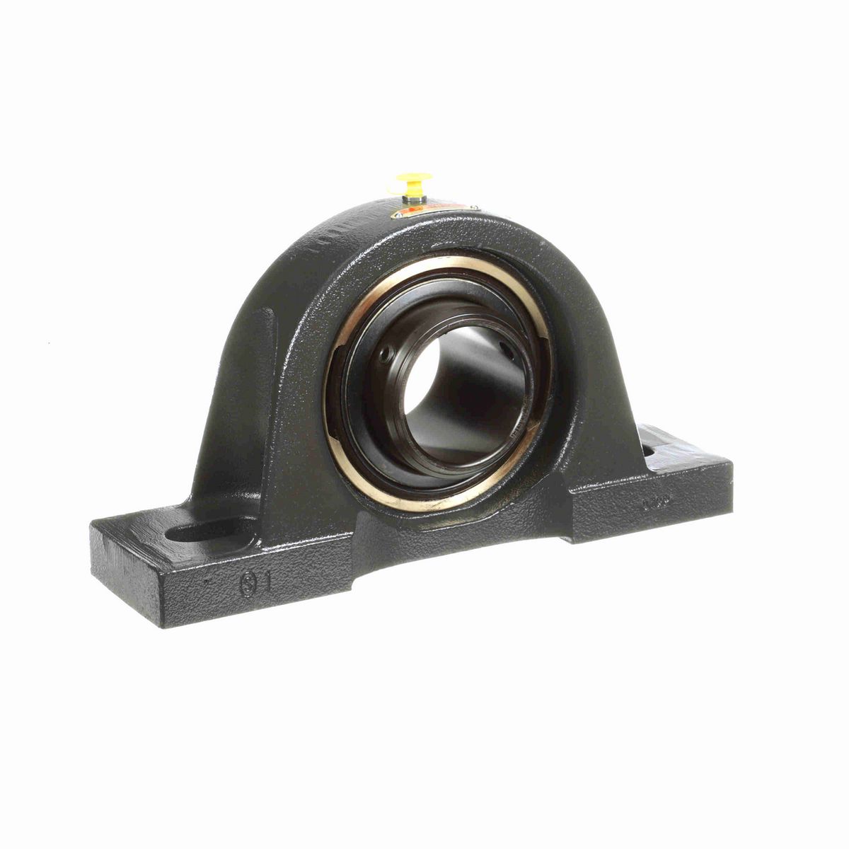 Sealmaster Mounted Cast Iron Two Bolt Pillow Block Ball Bearing - 52100 Bearing Steel, Black Oxided - Double Setscrew Lock - EMPD-43