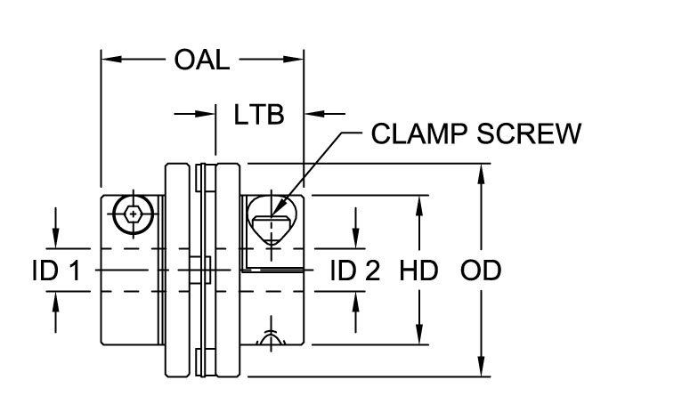MDSD Series - Mini Disc Single Disc Clamp Style Couplings - Inch (Imperial) Bores Timken 68514477188