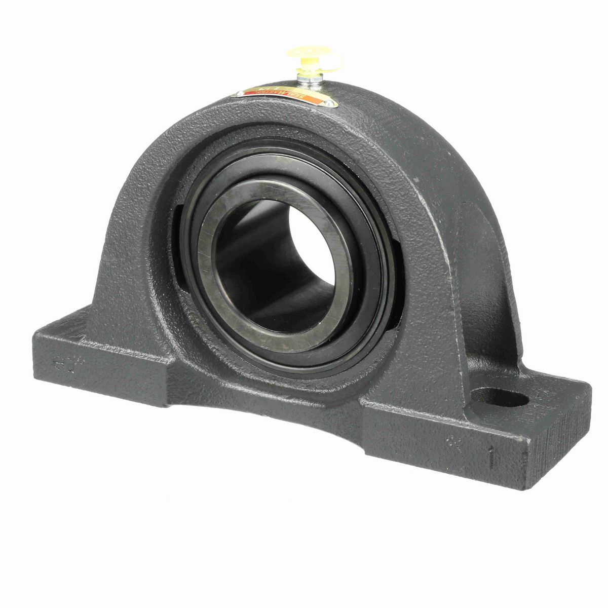 Sealmaster Mounted Cast Iron Two Bolt Pillow Block Ball Bearing - 52100 Bearing Steel, Black Oxided - Setscrew Lock - NP-36
