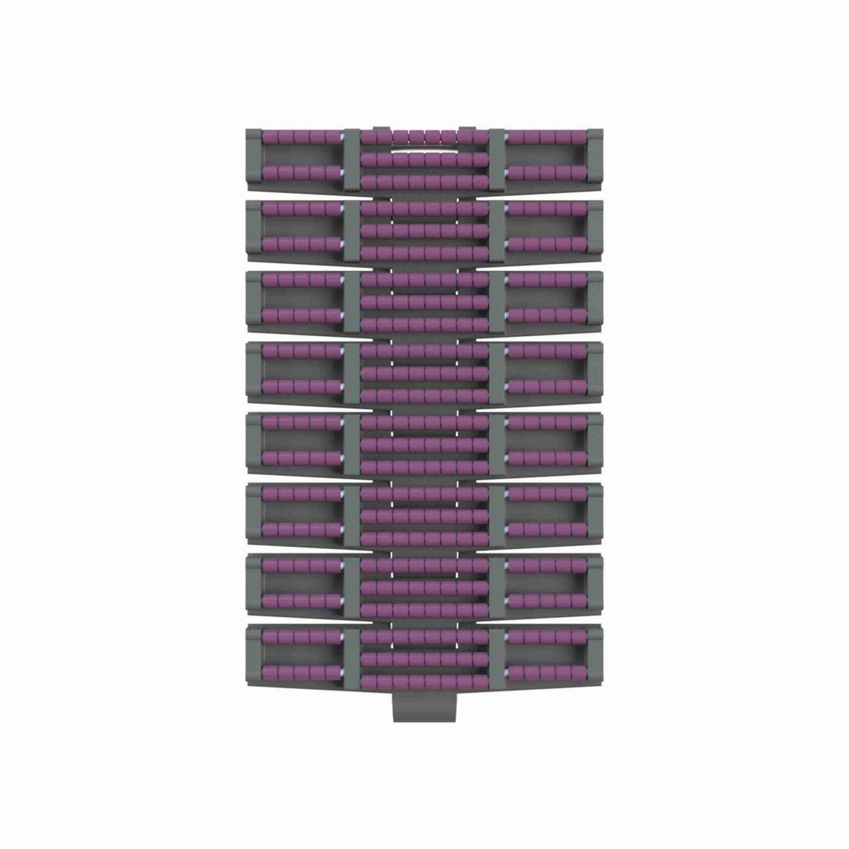 Rexnord HDFM LBP Side-flexing Low Backline Pressure, Material: Internally Lubricated Polyacetal (Grey), Width: 7.5in, Pitch: 1.5in - 752.88.13