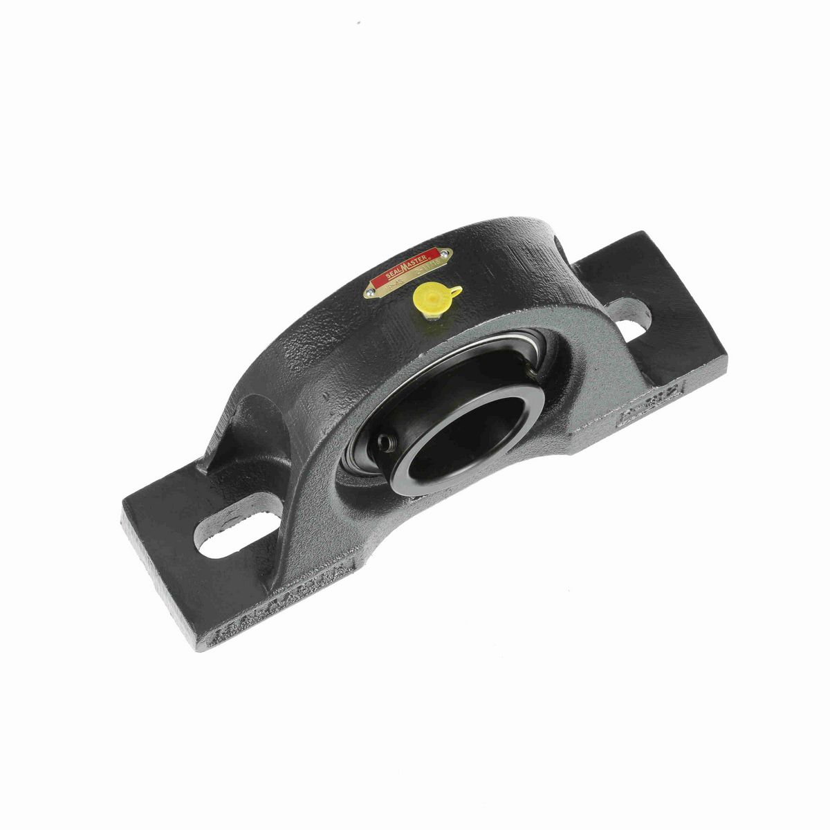 Sealmaster Mounted Cast Iron Two Bolt Pillow Block Ball Bearing - 52100 Bearing Steel, Black Oxided - Setscrew Lock - MP-43