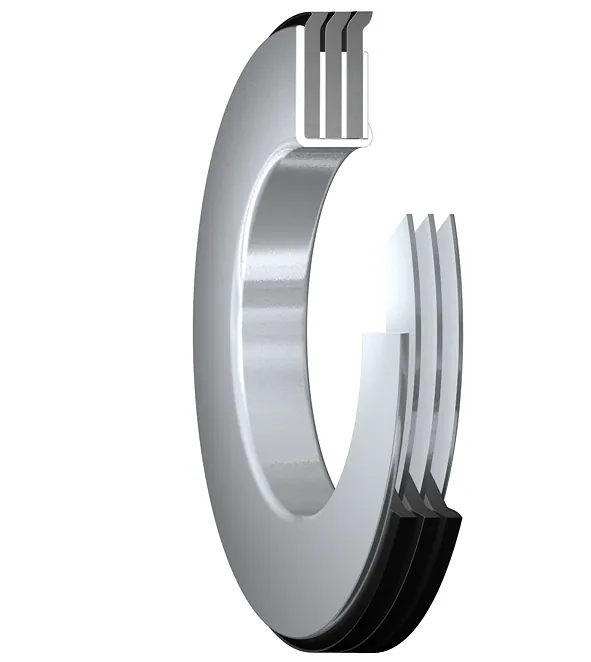 Манжетное уплотнение с металлическим корпусом и трёхкромочным уплотнением, для пластичной смазки, дюймовые размеры SKF 16818