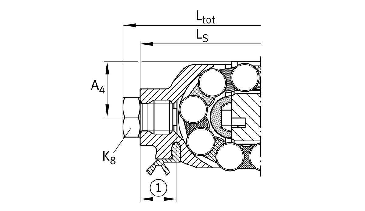Роликовая линейная опора качения INA RUS38206-KS