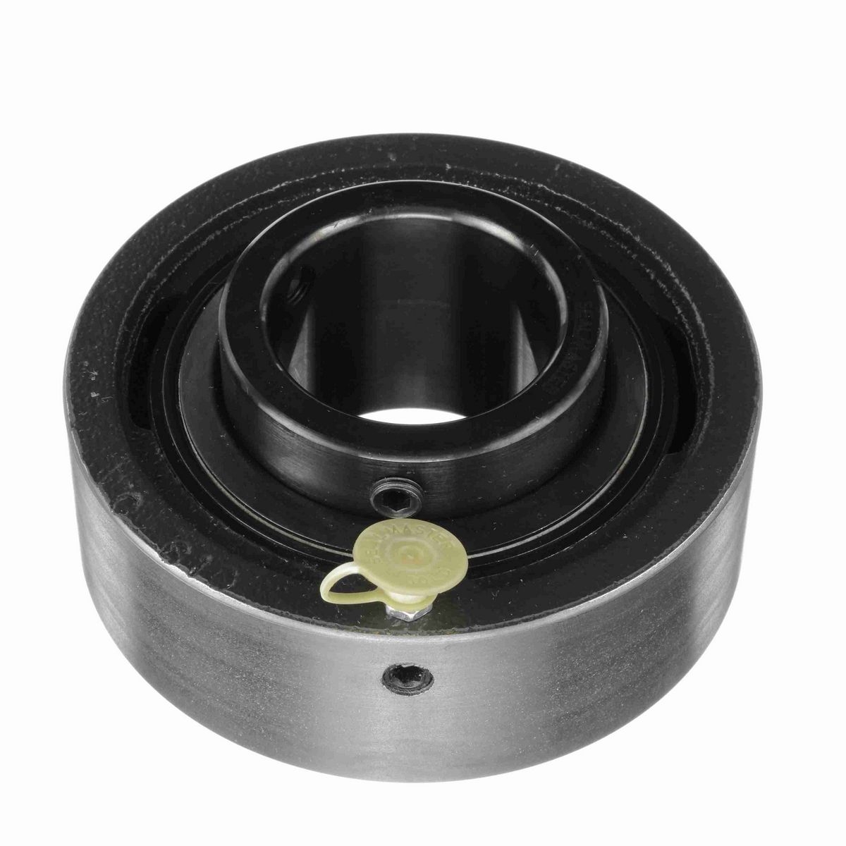 Sealmaster Mounted Cast Iron Cylindrical Cartridge Ball Bearing - 52100 Bearing Steel, Black Oxided - Setscrew Lock - MSC-32
