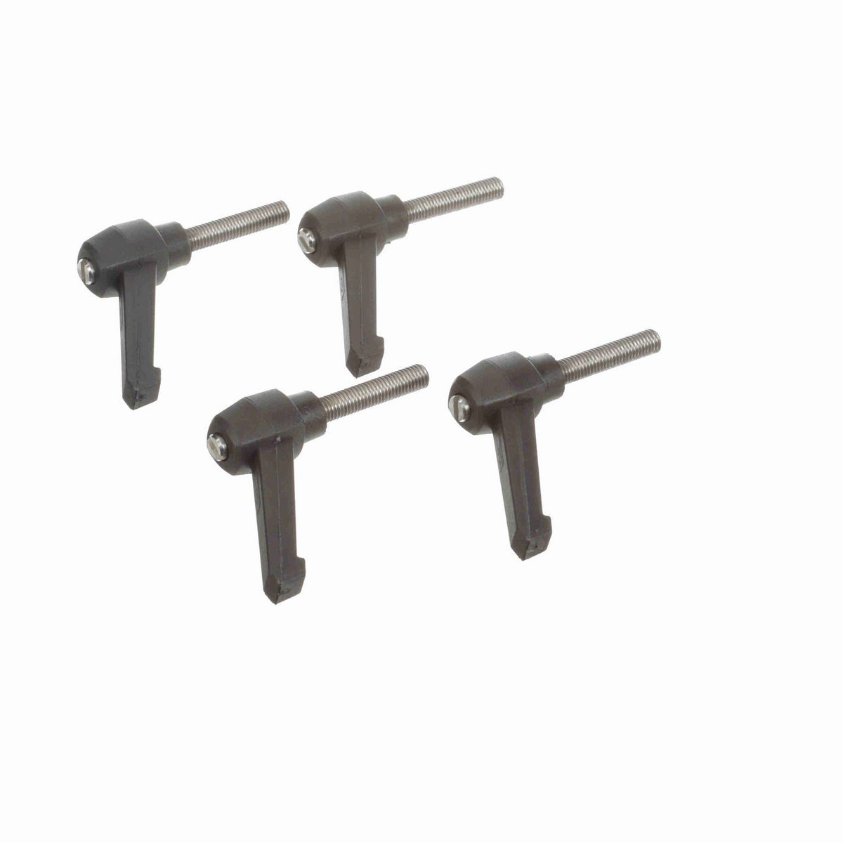 System Plast Ratchet Handle (Male); Thread: M8 x 1.27, Handle Length: 2.16-in Stud Length: 1.57-in, Color: Black - RH-20-BK-MSM8-40