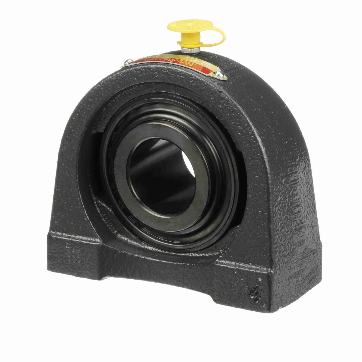 Sealmaster Mounted Cast Iron Tapped Base Pillow Block Ball Bearing - 52100 Bearing Steel, Black Oxided - Setscrew Lock - TB-20C