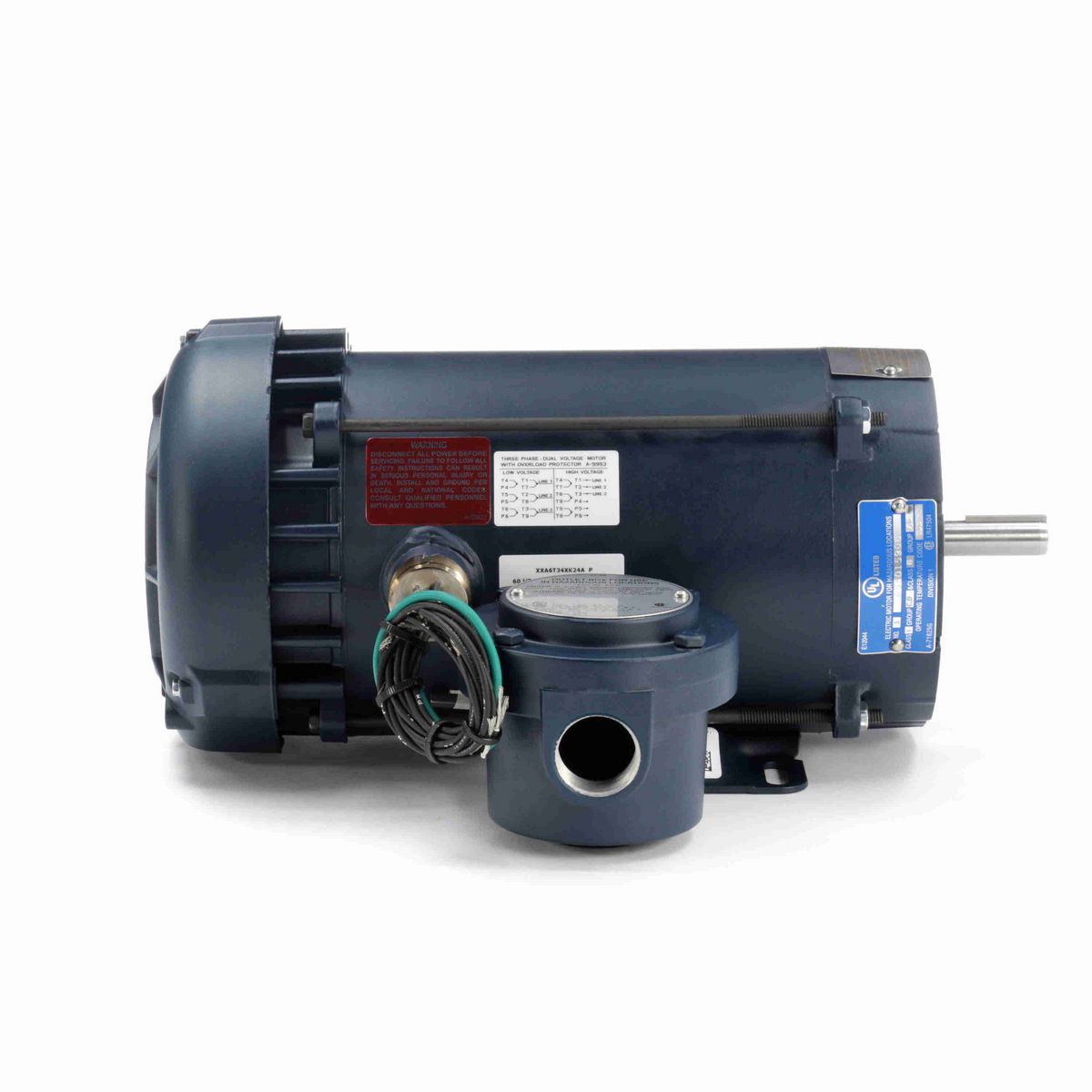 LEESON Explosion Proof Motor, 1.50 & 1 HP, 3 Ph, 60 & 50 Hz, 208-230/460 & 190/380 V, 3600 & 3000 RPM, 56C Frame, EPFC - 119439.00