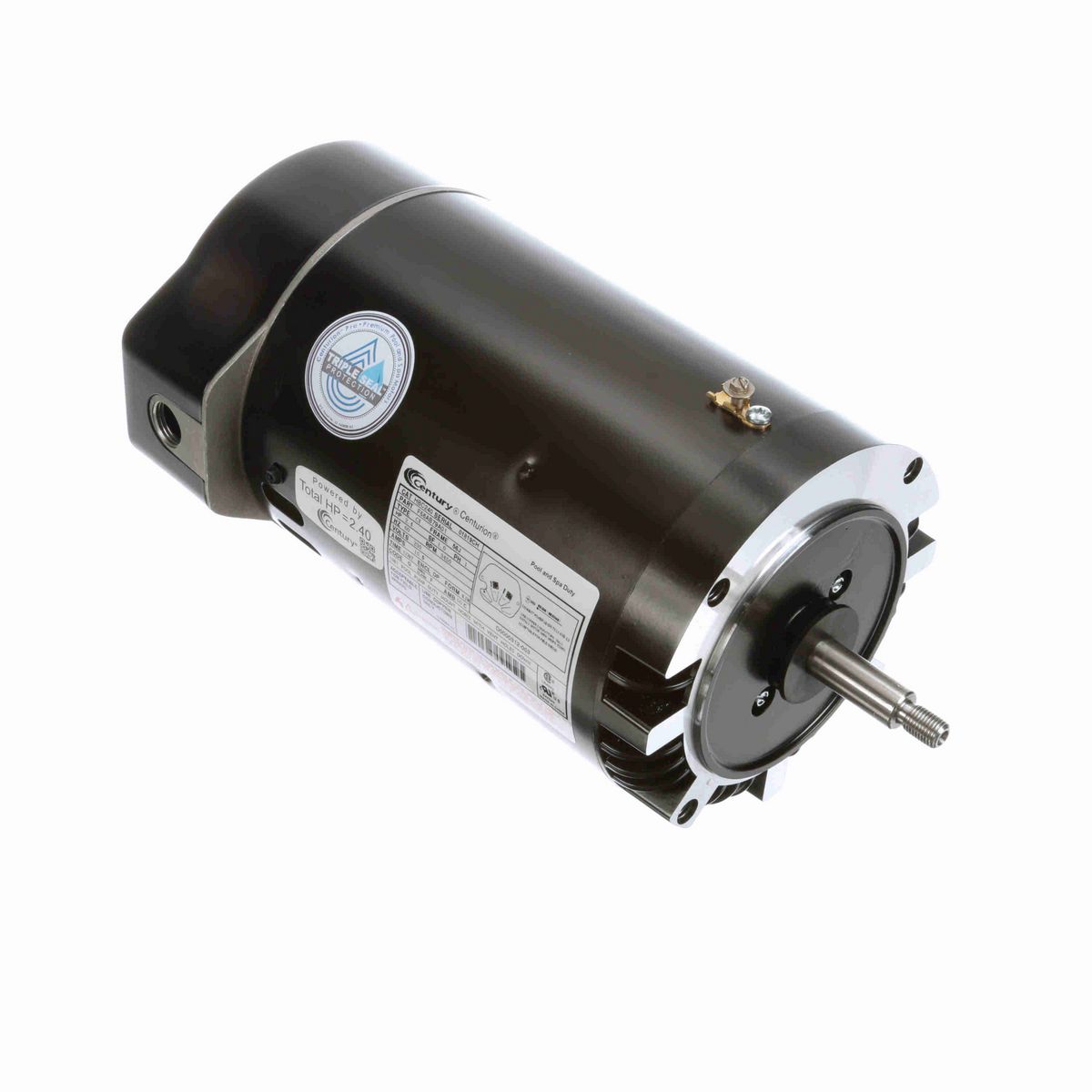 Century Pool Pump Motor, 2.4 HP, 1 Ph, 60 Hz, 230 V, 3600 RPM, 56J Frame, DP - HBC240