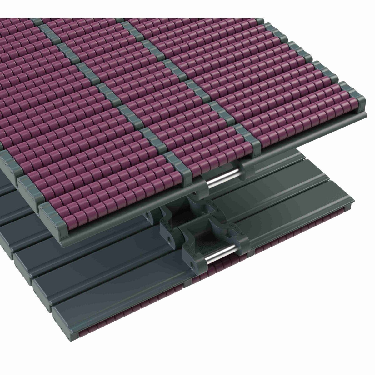 Rexnord HDS LBP Straight Running Low Backline Pressure, Material: Internally Lubricated Polyacetal (Grey), Width: 12in, Pitch: 1.5in - 752.81.20