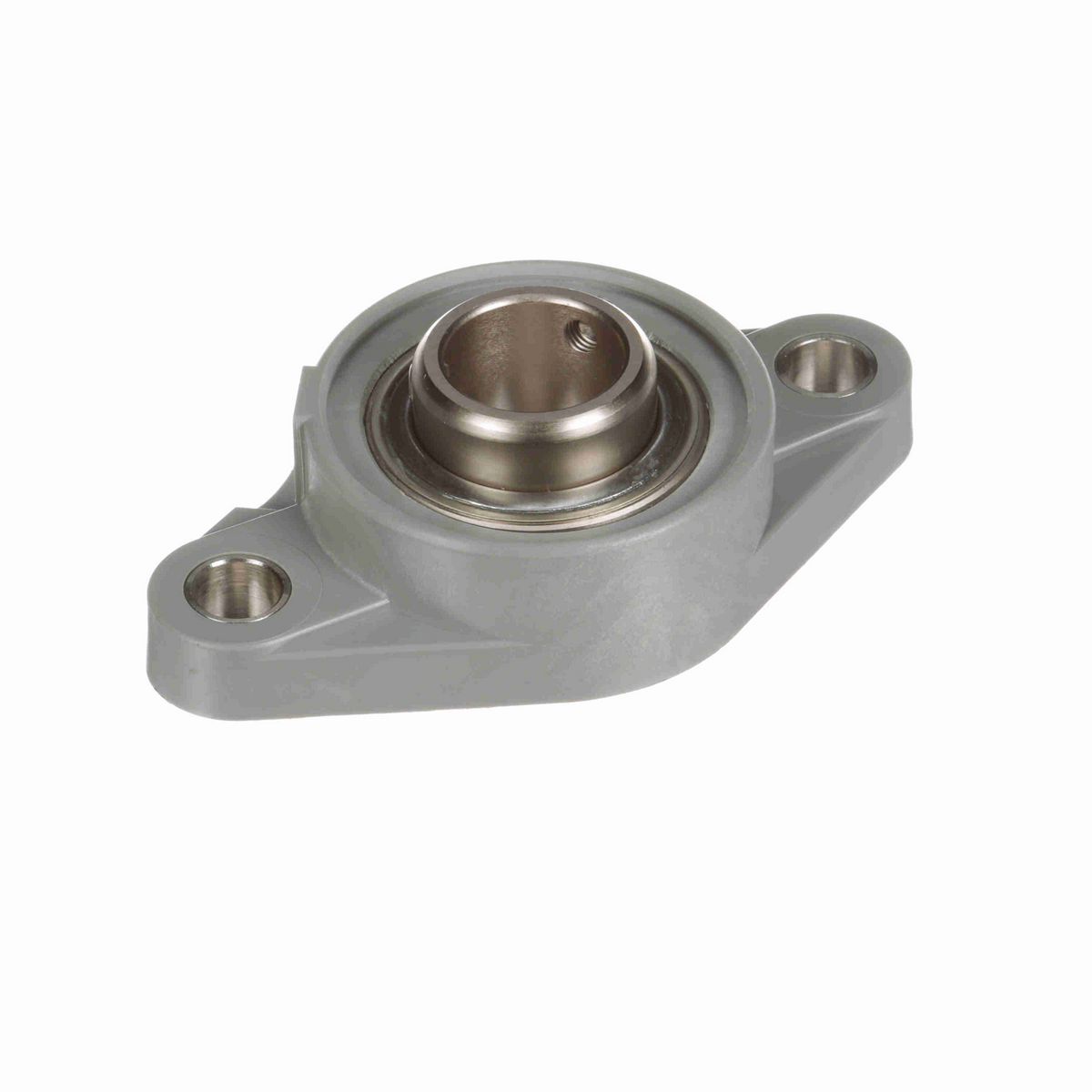 Sealmaster Mounted Composite Two Bolt Flange Ball Bearing - 52100 Bearing Steel, Phosphorus Nickel Coated - Setscrew Lock - Corrosion Resistant - Reduced Maintenance - Lubed for Life - CRFTC-PN16 RMW