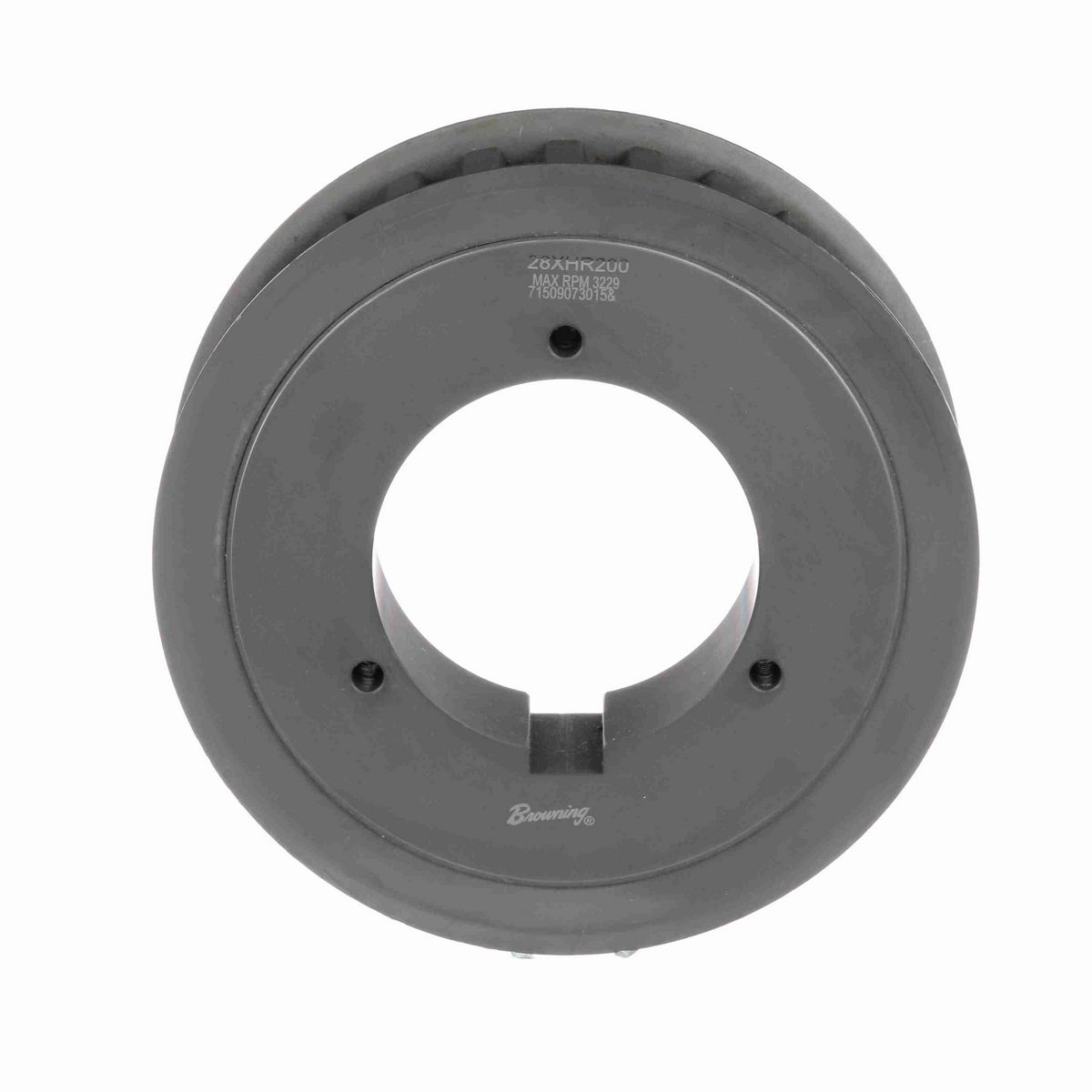 Browning Steel Bushed Bore Gearbelt Pulley - 28XHR200