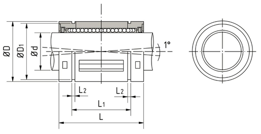 Прецизионные шариковые направляющие втулки SNR BBET40UU