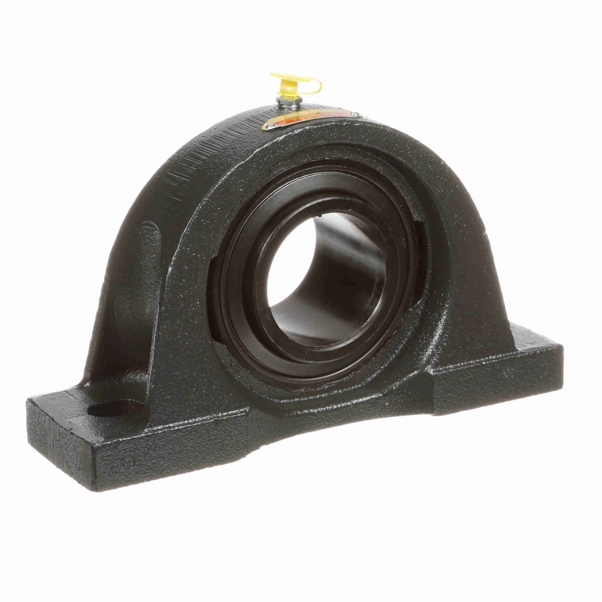 Sealmaster Mounted Cast Iron Two Bolt Pillow Block Ball Bearing - 52100 Bearing Steel, Black Oxided - Setscrew Lock - NP-212