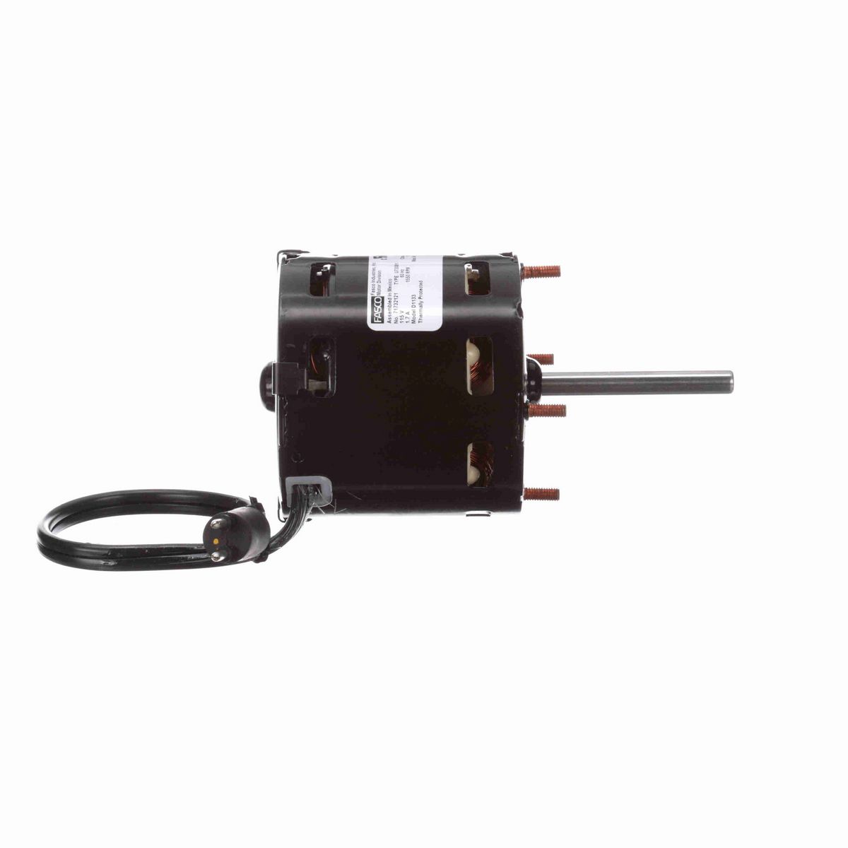 FASCO OEM Replacement Motor, 1/20 HP, 1 Ph, 60 Hz, 115 V, 1550 RPM, 1 Speed, 3.3" Diameter, OAO - D1133