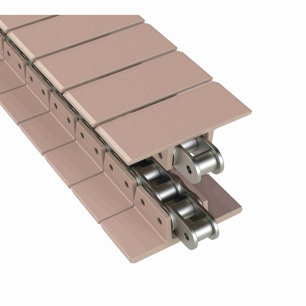 Rexnord 963 Straight Running Solid Top, Material: Tan Low Friction, Width: 3.25in, Pitch: 1.5in - LF963SSK325