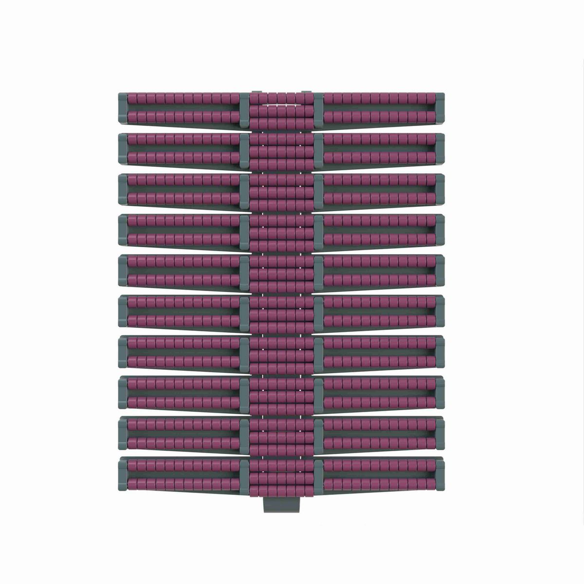 Rexnord HDF LBP Side-flexing Low Backline Pressure, Material: Internally Lubricated Polyacetal (Grey), Width: 12in, Pitch: 1.5in - 752.89.20