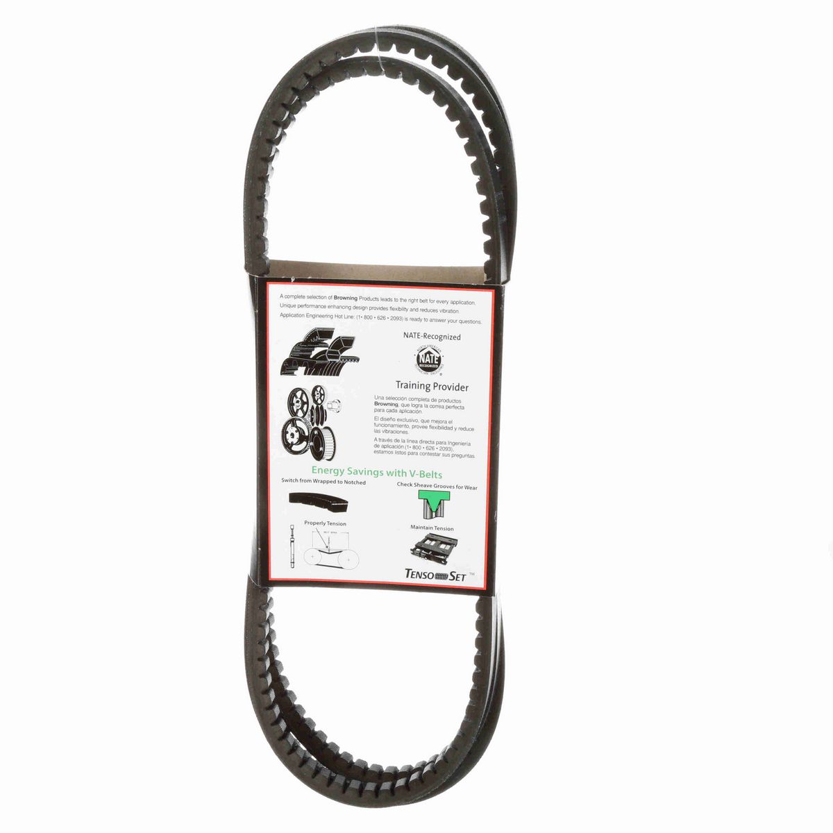 Browning EPDM Notched Belt 98% Efficient - AX103