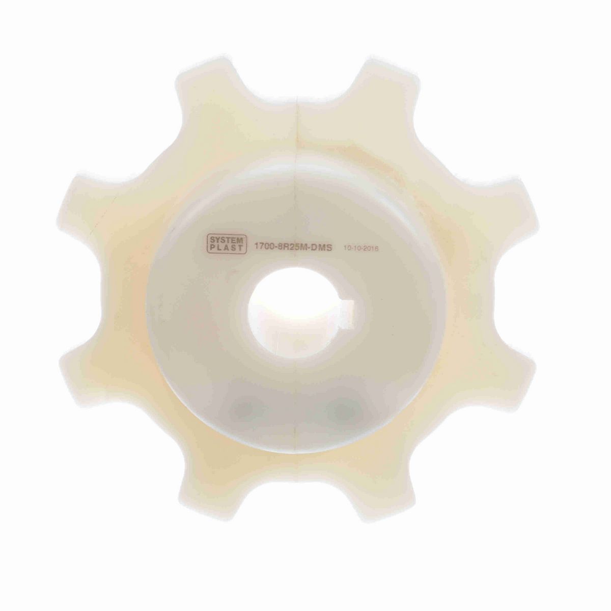 System Plast 1700 Series Split Machined Sprocket with 8 Teeth and a 25mm Round Shaft-Ready Bore - 1700-8R25M-DMS