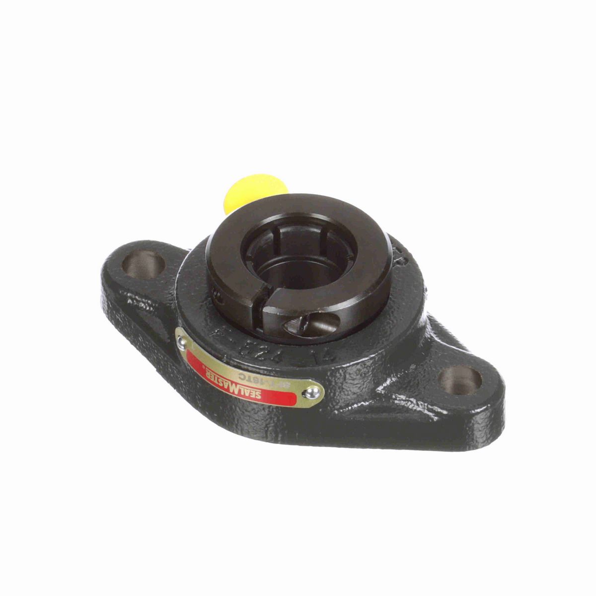 Sealmaster Mounted Cast Iron Two Bolt Flange Ball Bearing - 52100 Bearing Steel, Black Oxided - Concentric Lock - SFT-16TC