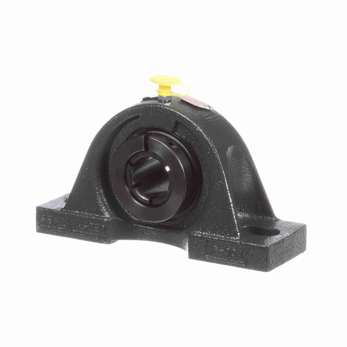Sealmaster Mounted Cast Iron Two Bolt Pillow Block Ball Bearing - 52100 Bearing Steel, Black Oxided - Concentric Lock - MP-16T