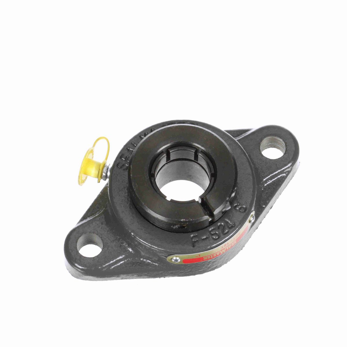 Sealmaster Mounted Cast Iron Two Bolt Flange Ball Bearing - 52100 Bearing Steel, Black Oxided - Concentric Lock - SFT-16T