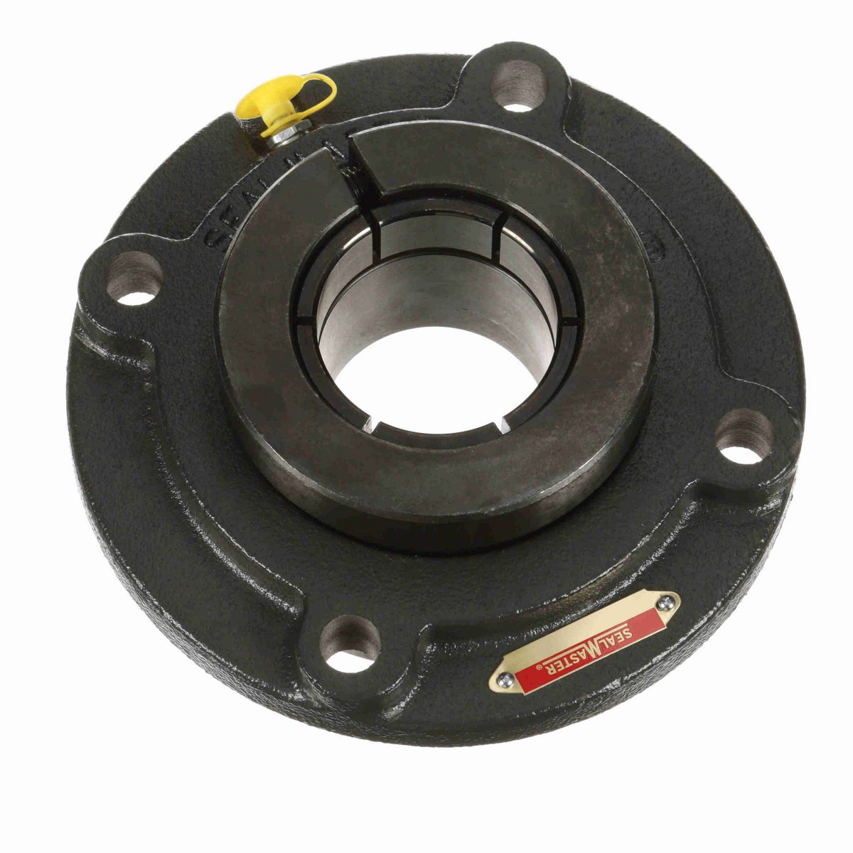 Sealmaster Mounted Cast Iron Flange Cartridge Ball Bearing - 52100 Bearing Steel, Black Oxided - Concentric Lock - MFC-310TMC