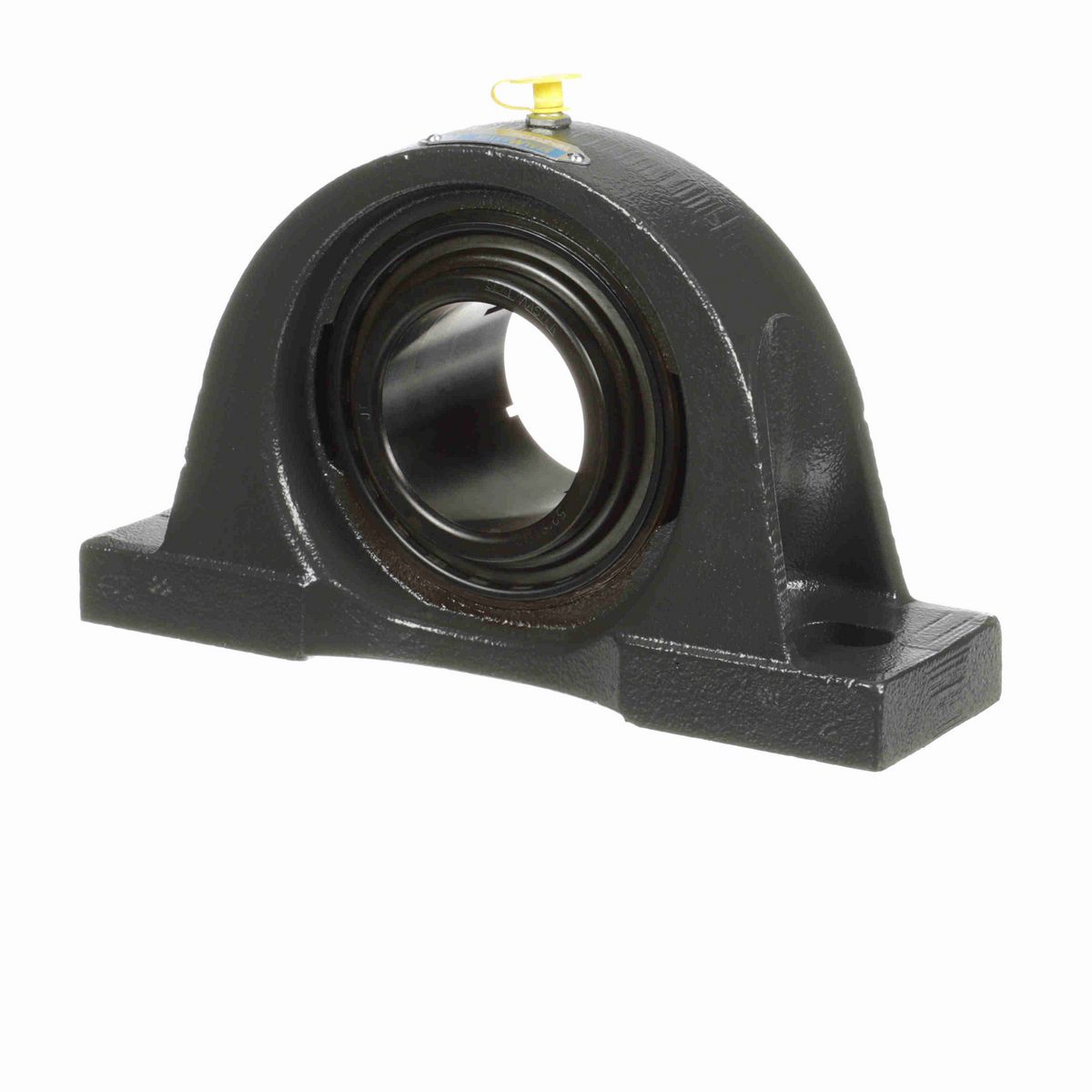 Sealmaster Mounted Cast Iron Two Bolt Pillow Block Ball Bearing - 52100 Bearing Steel, Black Oxided - Concentric Lock - NP-212TMC