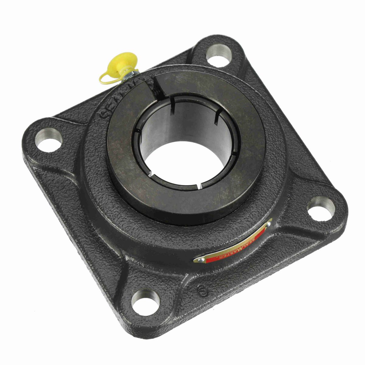 Sealmaster Mounted Cast Iron Four Bolt Flange Ball Bearing - 52100 Bearing Steel, Black Oxided - Concentric Lock - Air Handling Housing Fit, Noise Tested - SF-31T CXU