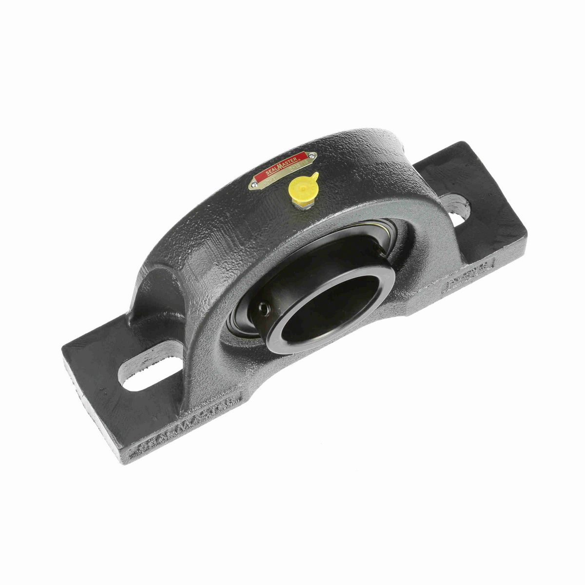 Sealmaster Mounted Cast Iron Two Bolt Pillow Block Ball Bearing - 52100 Bearing Steel, Black Oxided - Setscrew Lock - MP-47