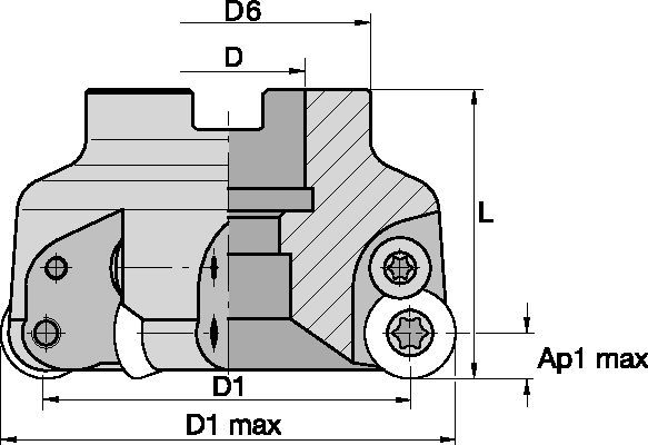 Indexable Shell Mills - RD.1604.. Inserts Kennametal KDM - Shell Mills - RD.X16... - Inch [2251770]