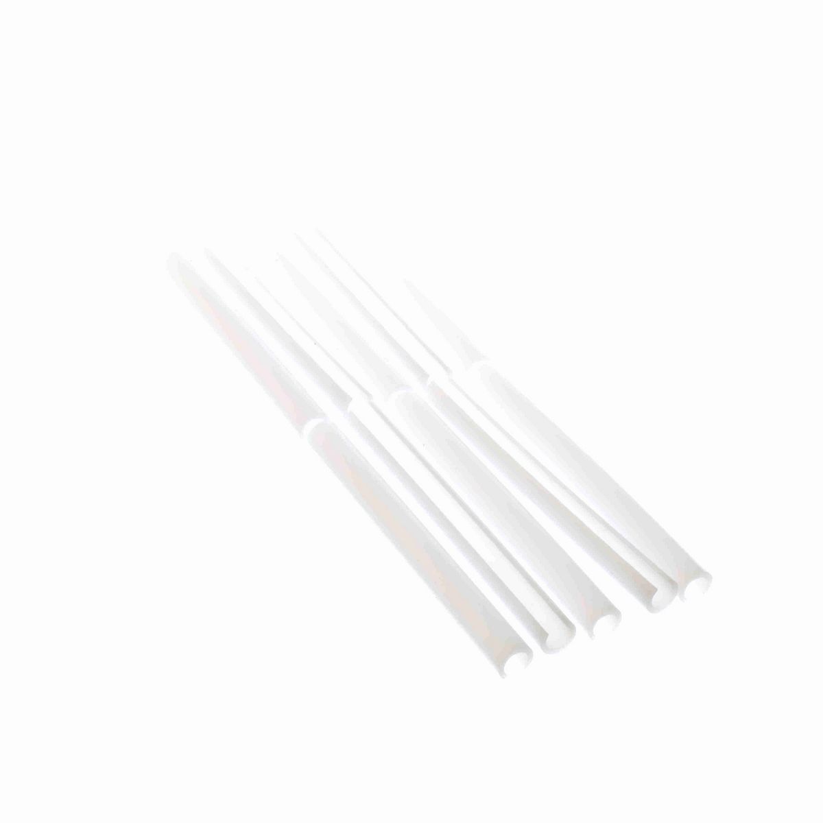 System Plast Round Bar Cover: 0.68"W X 0.68"H X 6.55"L White UHMW-PE - VF-CRP-750