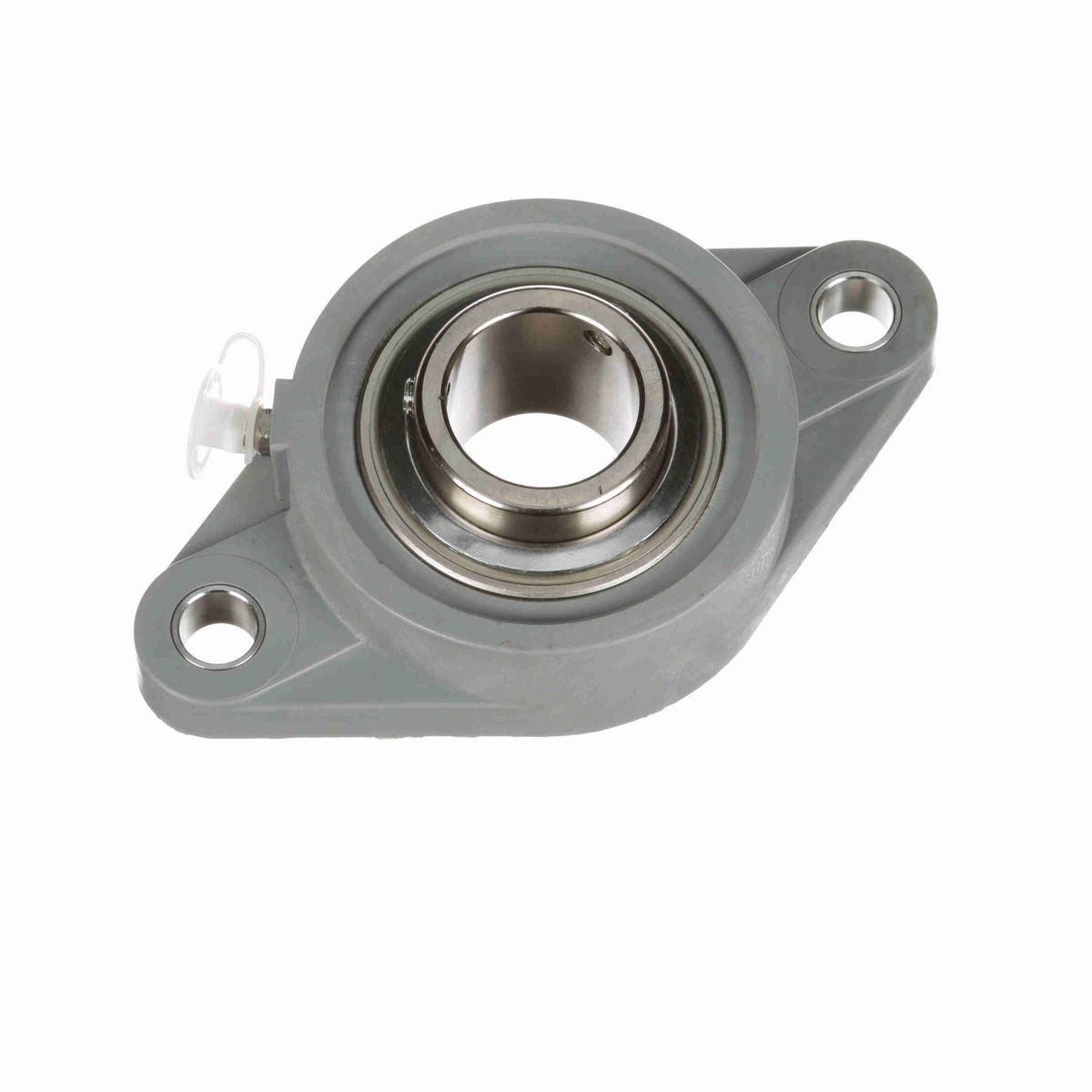 Sealmaster Mounted Composite Two Bolt Flange Ball Bearing - 52100 Bearing Steel, Phosphorus Nickel Coated - Setscrew Lock - Corrosion Resistant - CRFTC-PN19