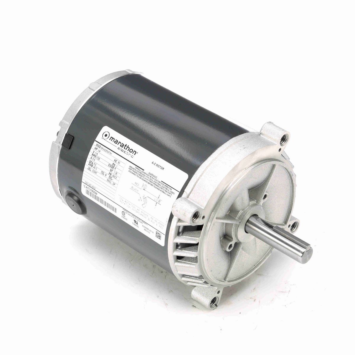 LEESON Fan and Blower Motor, 0.25 HP, 1 Ph, 60 Hz, 115 V, 1800 RPM, 56CZ Frame, DP - H212