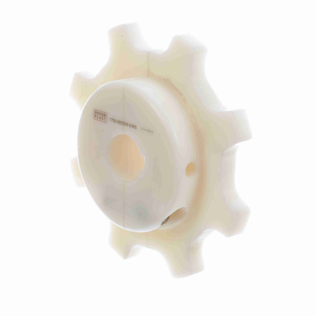 System Plast 1700 Series Split Machined Sprocket with 8 Teeth and a 25mm Round Shaft-Ready Bore - 1700-8R25M-DMS