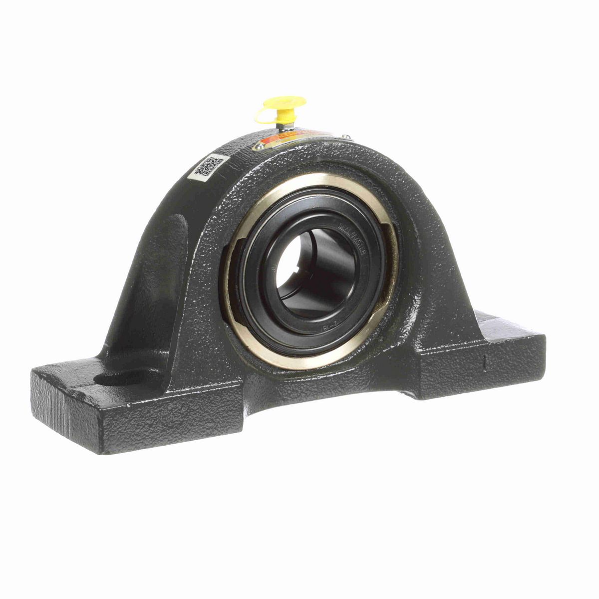 Sealmaster Mounted Cast Iron Two Bolt Pillow Block Ball Bearing - 52100 Bearing Steel, Black Oxided - Concentric Lock - EMP-24T