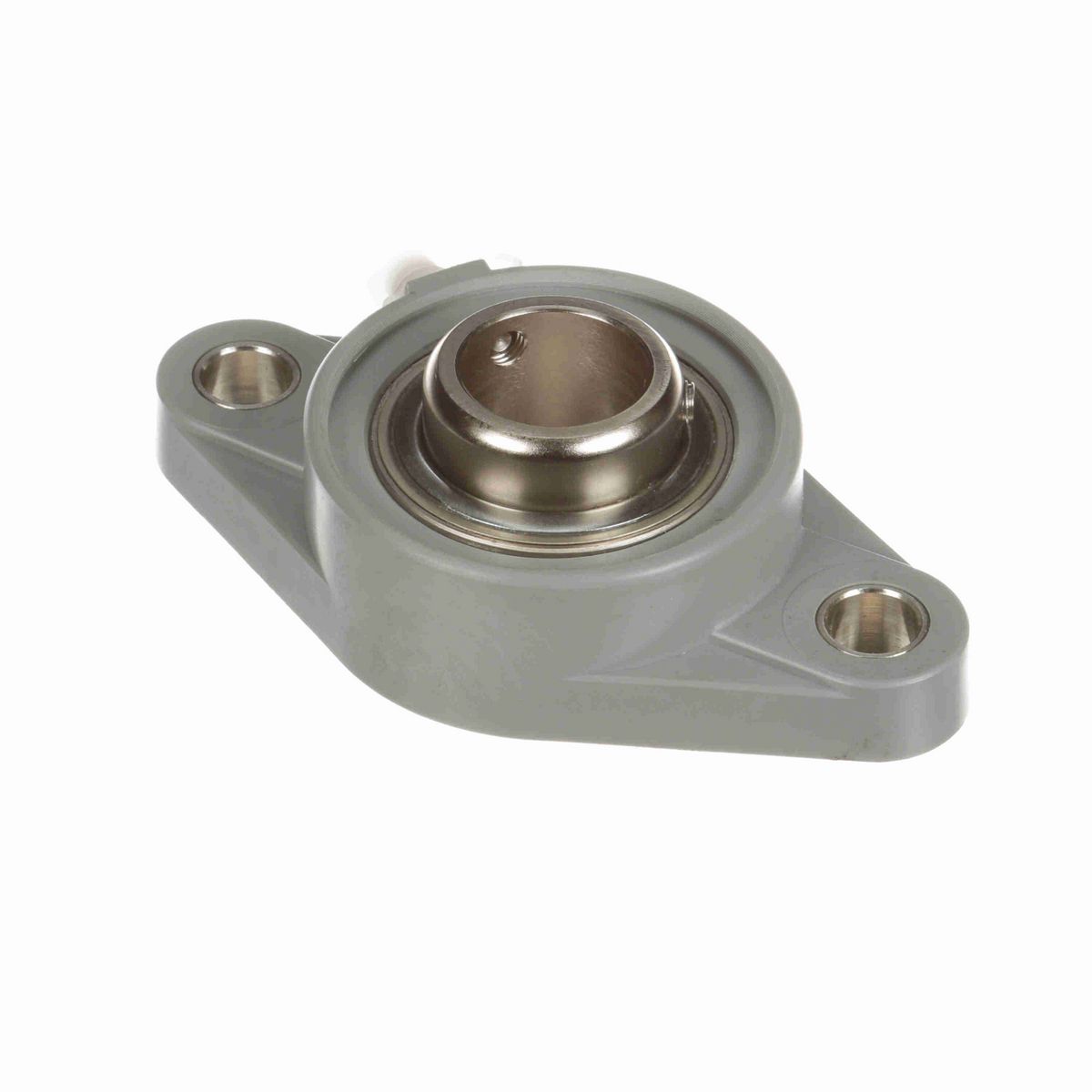 Sealmaster Mounted Composite Two Bolt Flange Ball Bearing - 52100 Bearing Steel, Phosphorus Nickel Coated - Setscrew Lock - Corrosion Resistant - CRFTC-PN205