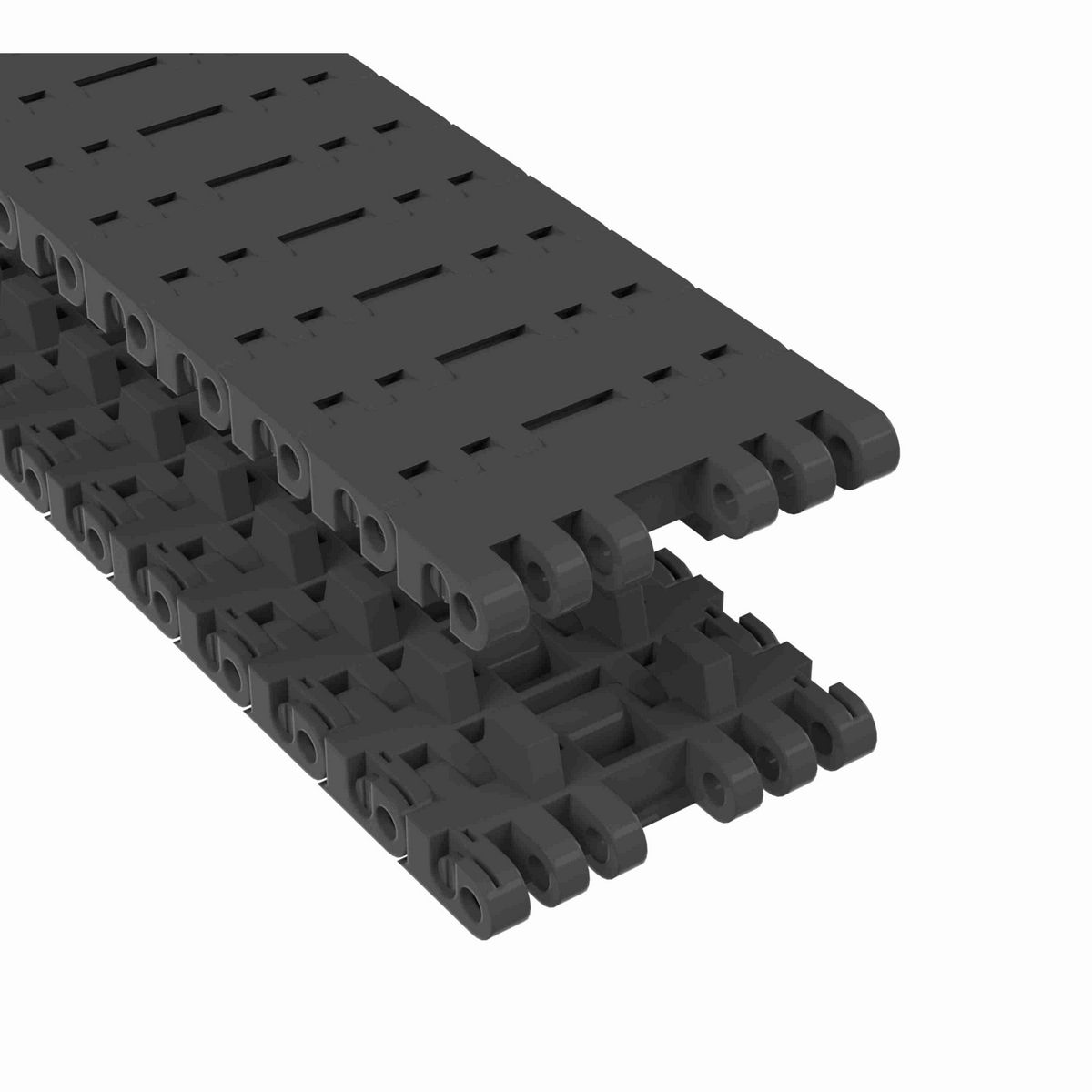 Rexnord 7705 Straight Running Solid Top, Material: Black Abrasion Resistant Polyamide, Width: 3.25in, Pitch: 1in - 81449771