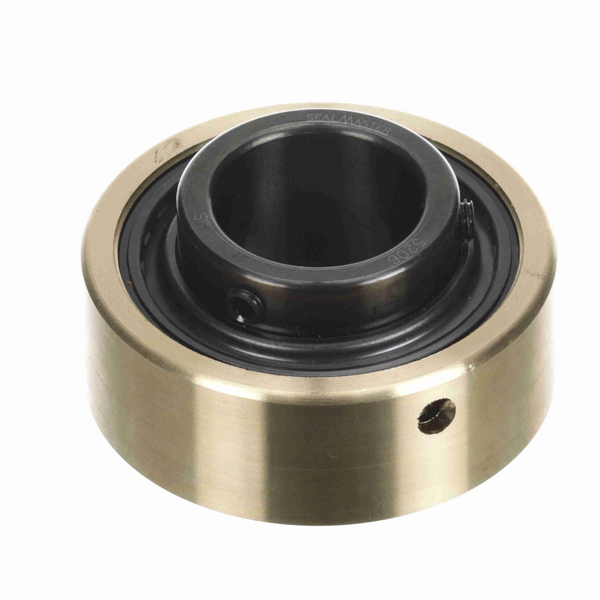 Sealmaster Mounted Insert Only Ball Bearing - 52100 Bearing Steel, Black Oxided - Setscrew Lock - AR-206