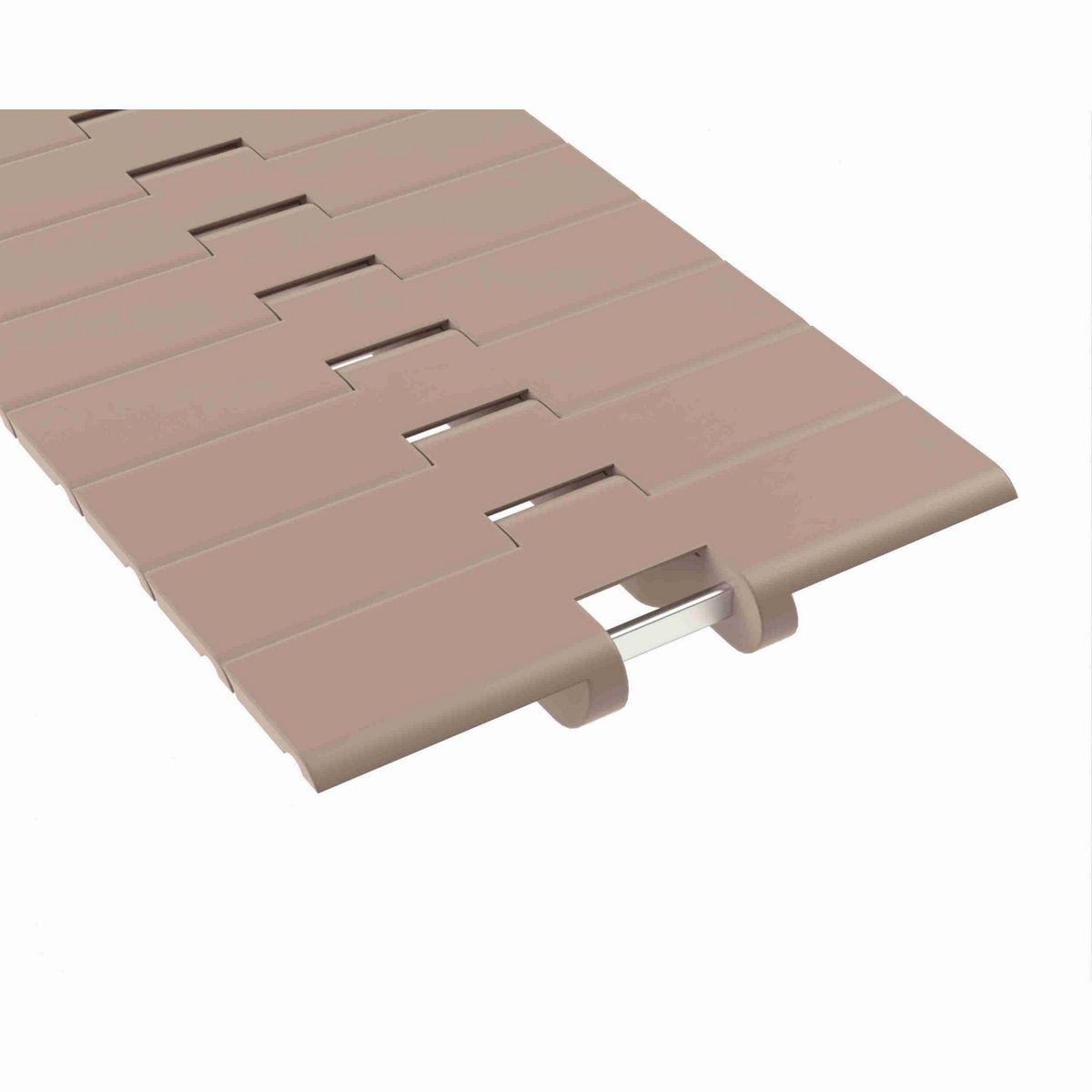 Rexnord 882B Side-flexing Solid Top, Material: Tan Low Friction, Width: 7.5in, Pitch: 1.5in - LF882K7-1/2