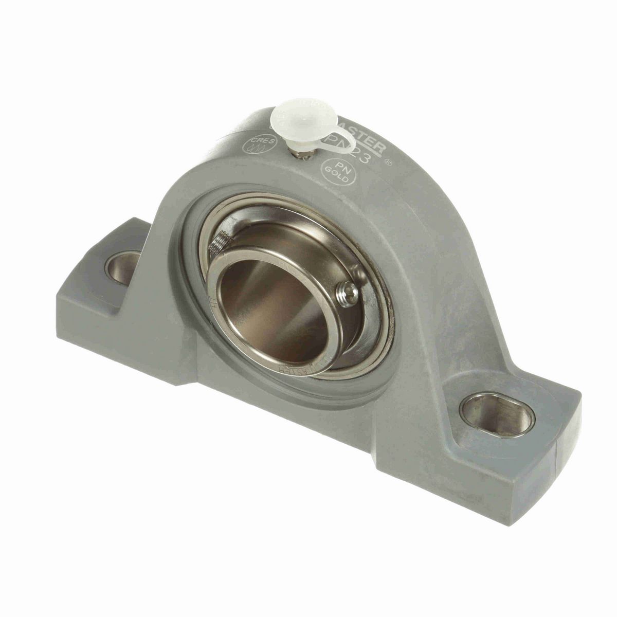 Sealmaster Mounted Composite Two Bolt Pillow Block Ball Bearing - 52100 Bearing Steel, Phosphorus Nickel Coated - Setscrew Lock - Corrosion Resistant - CRPC-PN23