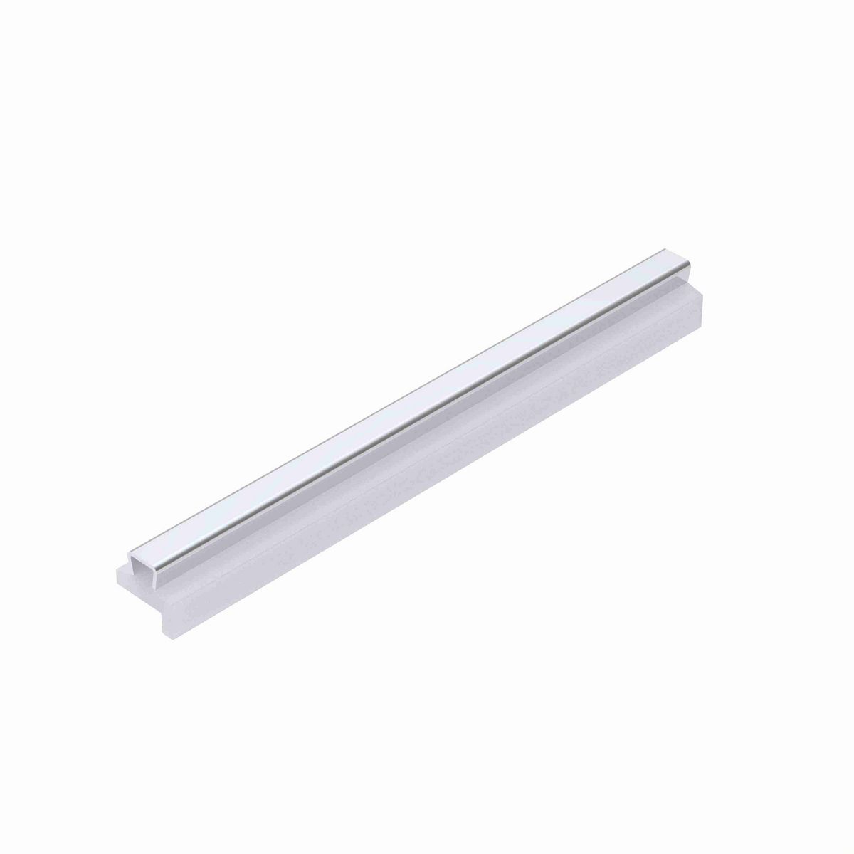 System Plast Ell Tee Guide Rail: 1.25"W X 1.21"H X 120"L White UHMW-PE - VG-SSLTS-1.0X.38-10