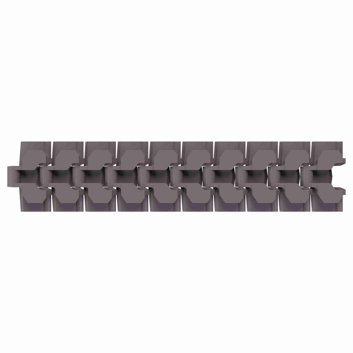 Rexnord 880TAB BO Side-flexing Solid Top Tight Radius, Material: Brown High Performance, Width: 3.25in, Pitch: 1.5in - 81410921