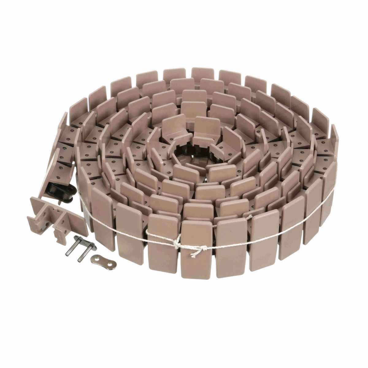 System Plast 1873TAB Side-flexing Solid Top, Material: Tan Low Friction, Width: 3.25in, Pitch: 1.5in - LF1873TAB-K325