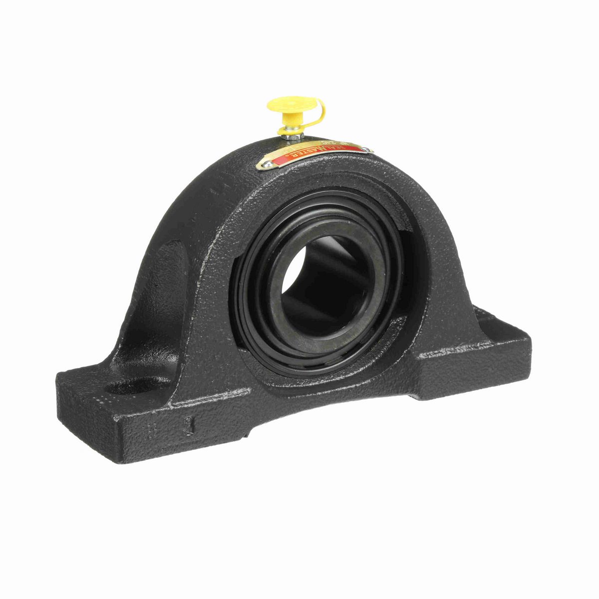 Sealmaster Mounted Cast Iron Two Bolt Pillow Block Ball Bearing - 52100 Bearing Steel, Black Oxided - Setscrew Lock - NP-24C