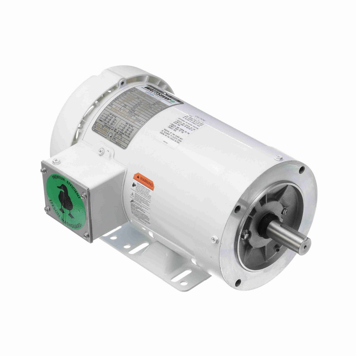 LEESON White Duck™ General Purpose Motor, 2 & 1.50 HP, 3 Ph, 60 & 50 Hz, 230/460 & 190/380 V, 1800 & 1500 RPM, 145TC Frame, TEFC - 121868.00