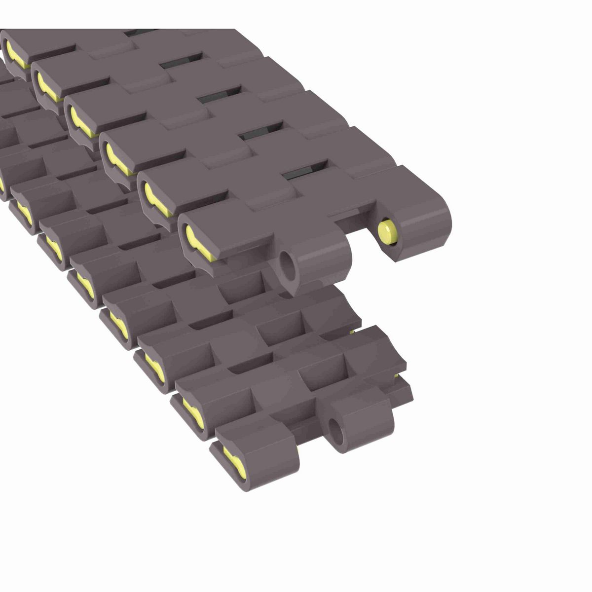 Rexnord 1505 Metric Width Straight Running Solid Top, Material: Brown High Performance, Width: 38mm, Pitch: 15mm - 81441341