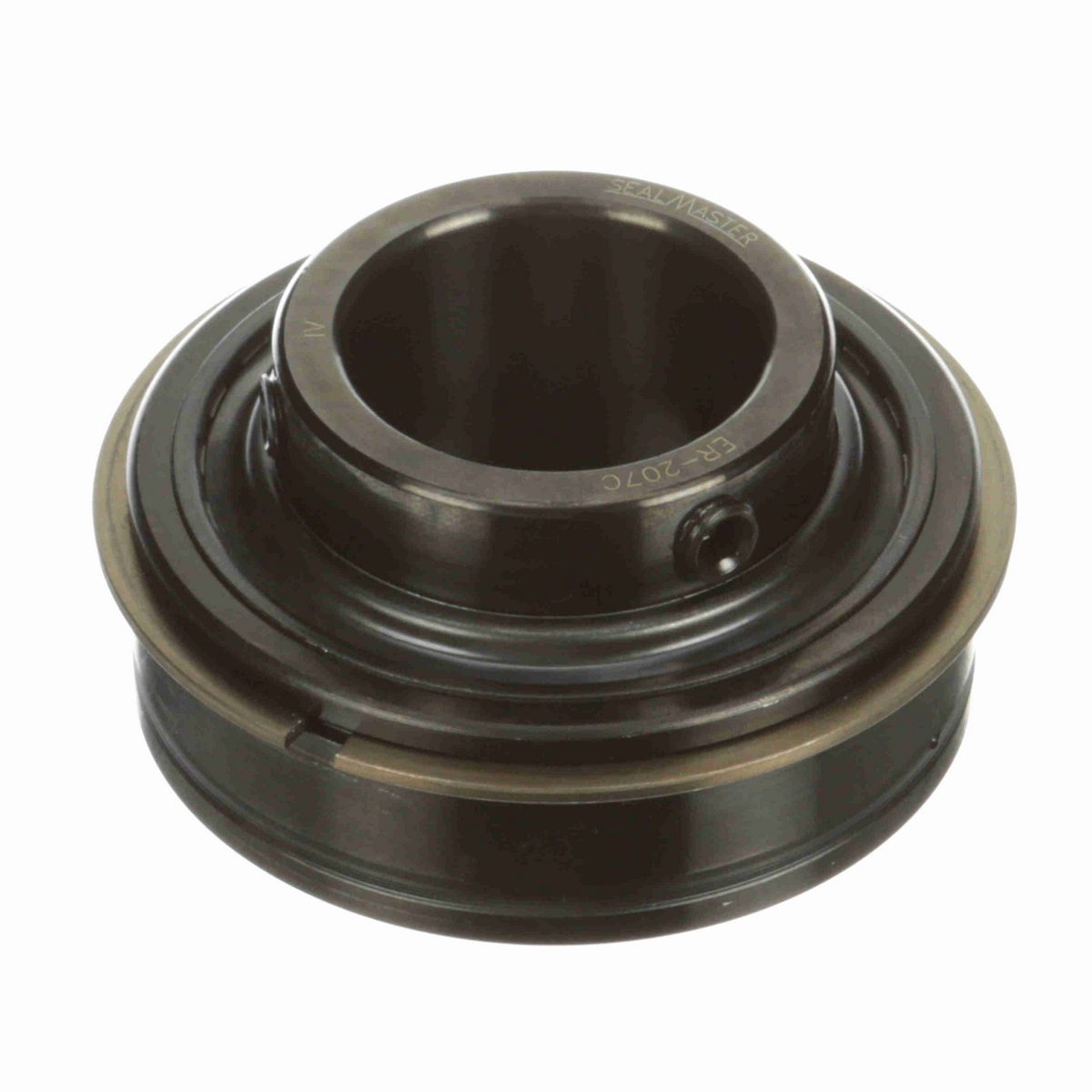 Sealmaster Mounted Insert Only Ball Bearing - 52100 Bearing Steel, Black Oxided - Setscrew Lock - ER-207C