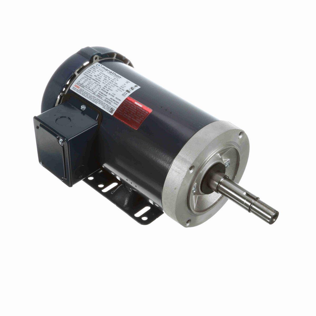 LEESON Close-Coupled Pump Motor, 2 & 1.50 HP, 3 Ph, 60 & 50 Hz, 230/460 & 190/380 V, 3600 & 3000 RPM, 145JM Frame, TEFC - GT3106
