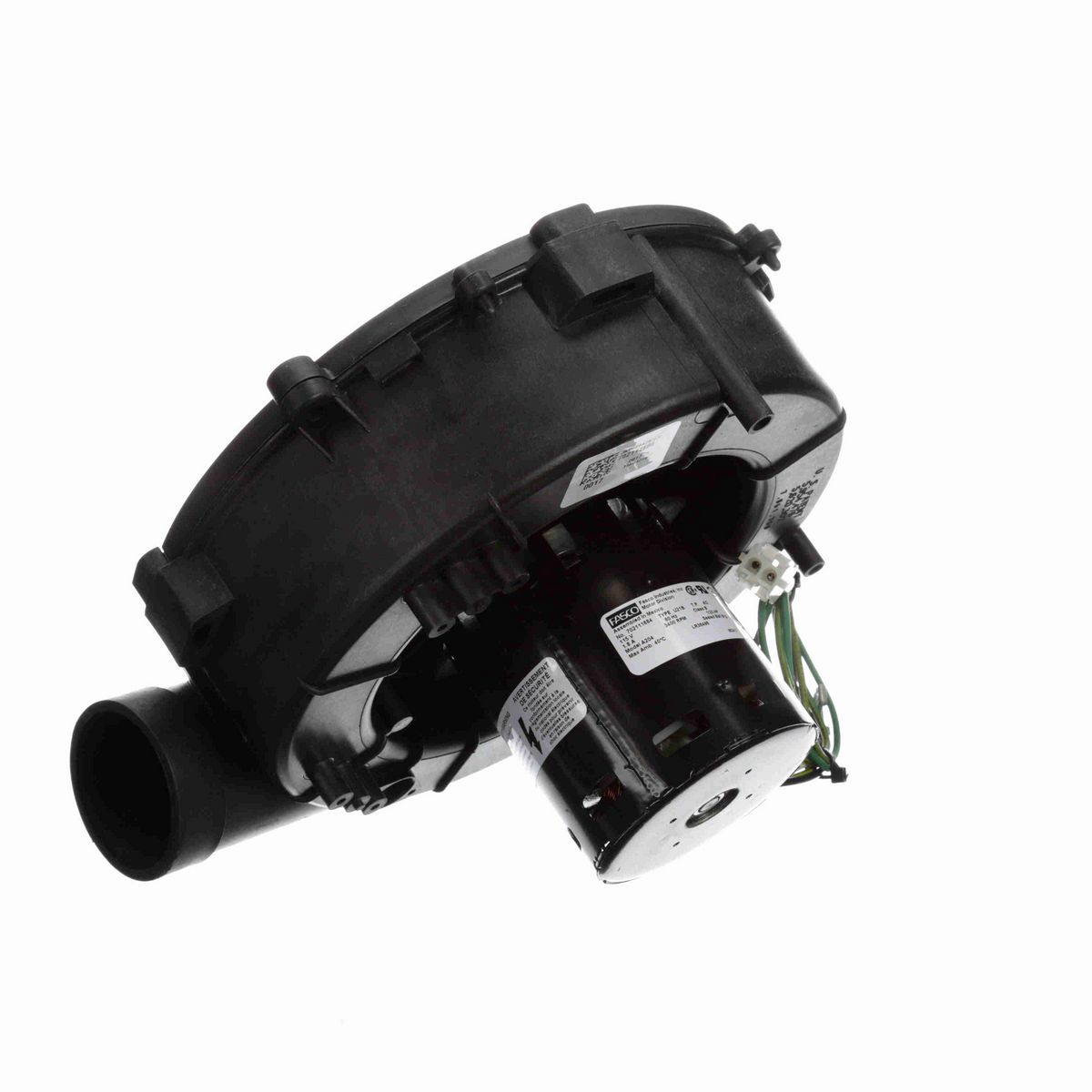 FASCO Round Outlet Shaded Pole OEM Replacement Draft Inducer Blower, 115 Volts, Flange: No - A204