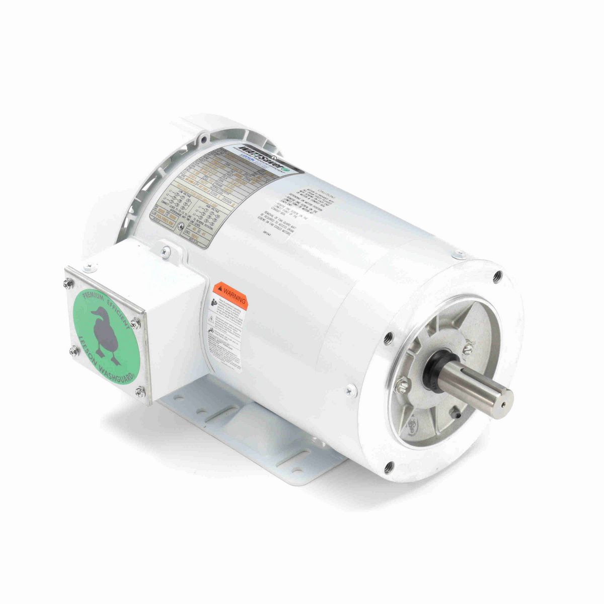 LEESON White Duck™ General Purpose Motor, 1.50 & 1 HP, 3 Ph, 60 & 50 Hz, 230/460 & 190/380 V, 1800 & 1500 RPM, 145TC Frame, TEFC - 121871.00
